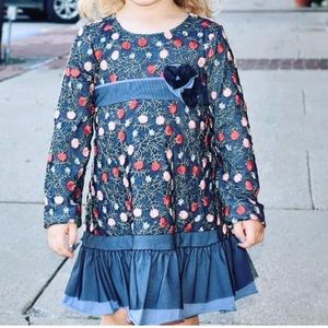Isobella & Chloe navy floral dress - size 4